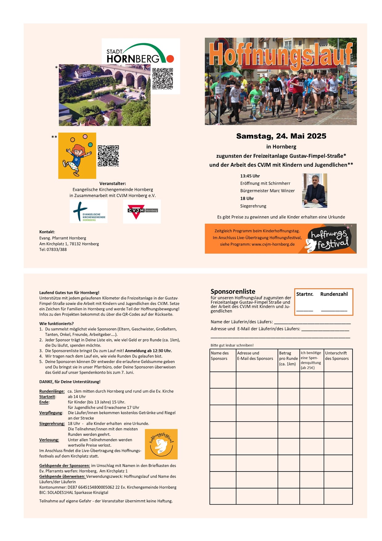 Hoffnungslauf für Homepage